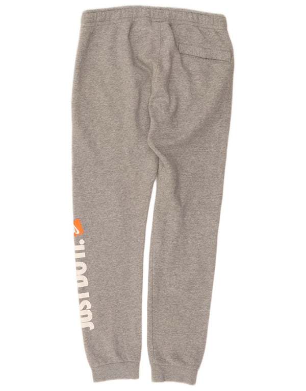 Pantaloni da tuta con grafica Nike da uomo, pantaloni da jogging, piccoli, in cotone grigio screziato