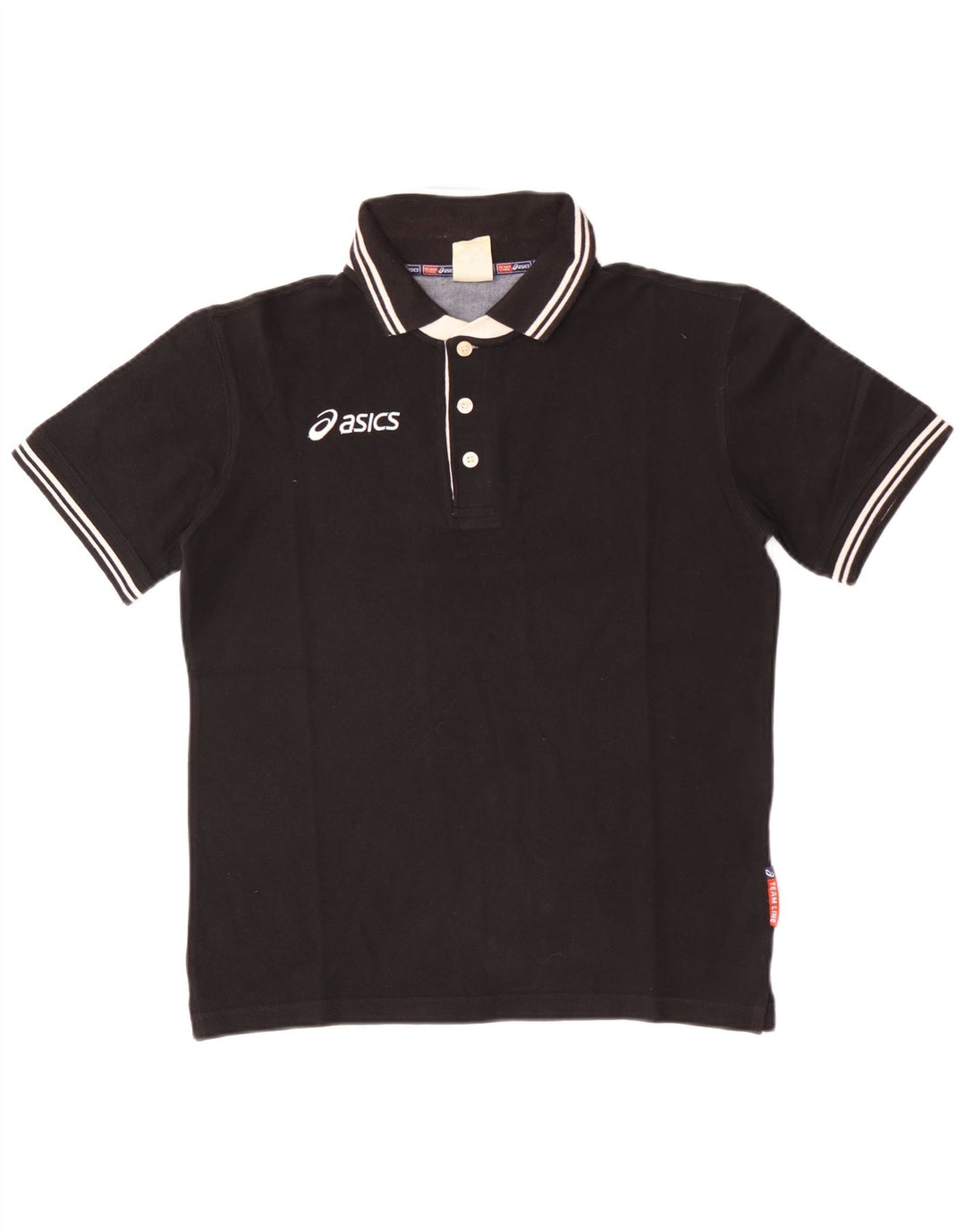 Polo da rugby da uomo Asics piccola in cotone nero
