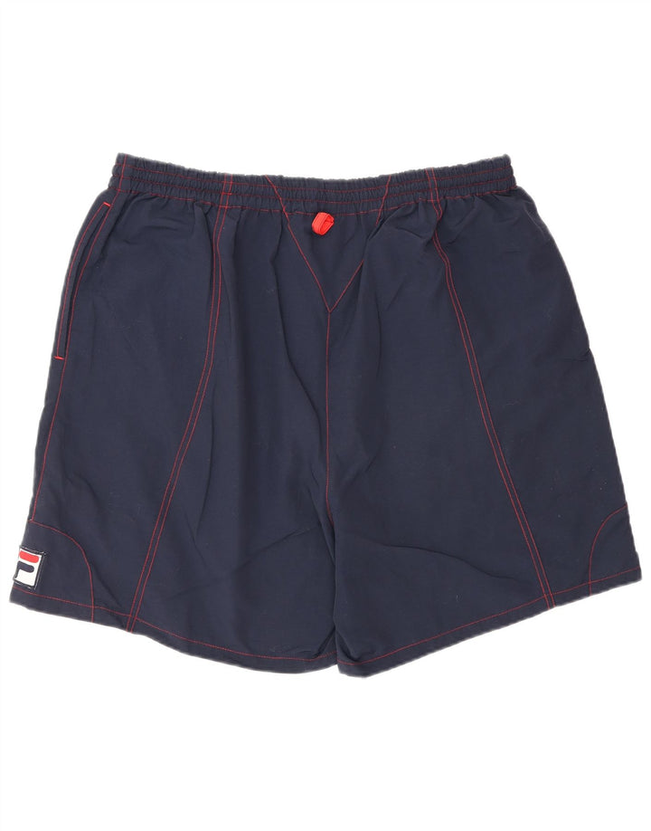Pantaloncini sportivi da uomo Fila XL in nylon blu navy