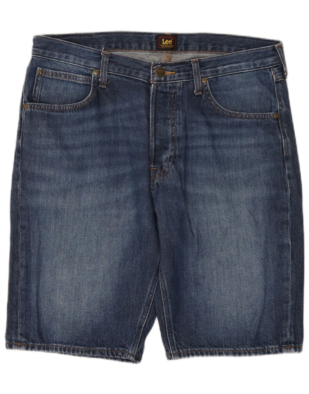 Pantaloncini di jeans da uomo Lee W34 grandi cotone blu