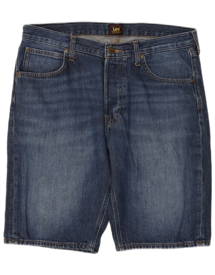 Pantaloncini di jeans da uomo Lee W34 grandi cotone blu