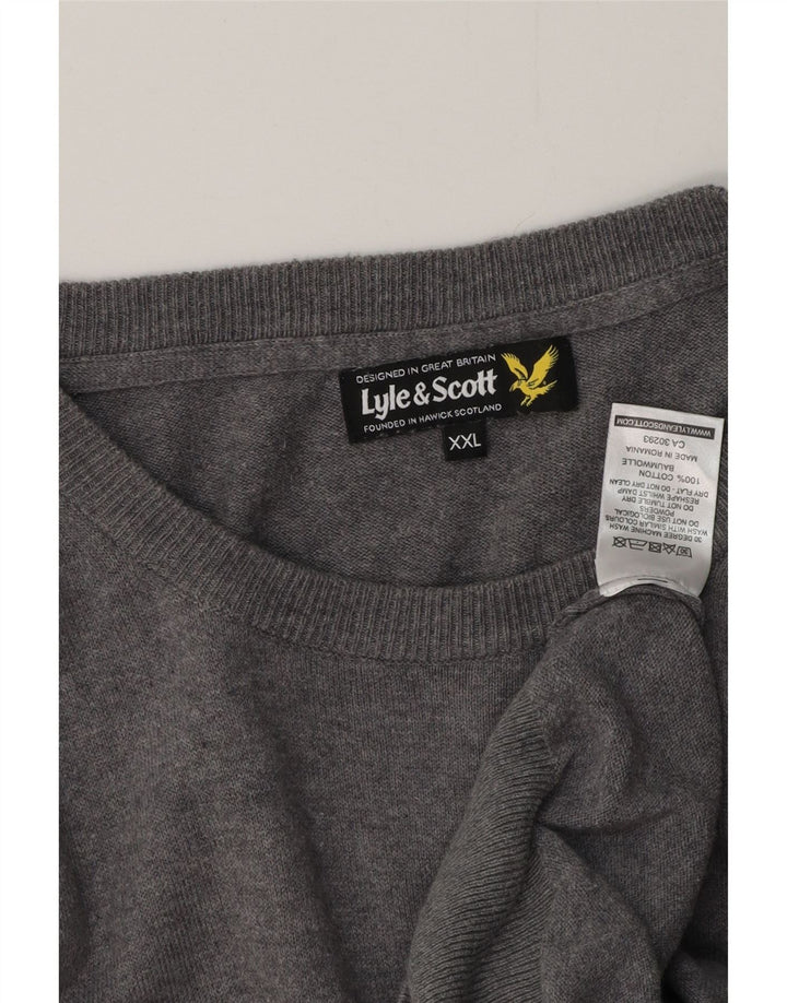 Maglione da uomo con scollo a barca LYLE & SCOTT 2XL cotone grigio