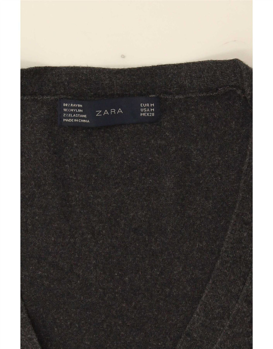 Maglione cardigan da donna Zara UK 12 Rayon grigio medio