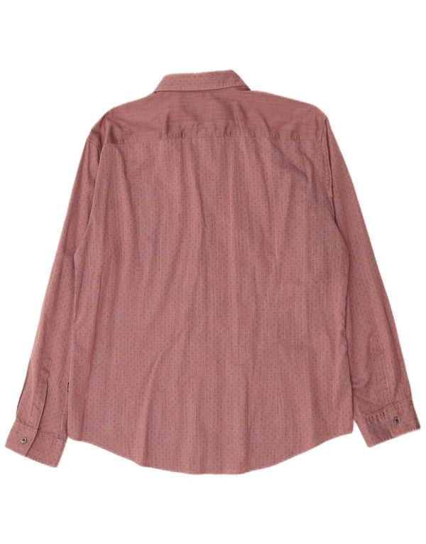 Camicia slim fit da uomo Hugo Boss XL cotone maculato rosso