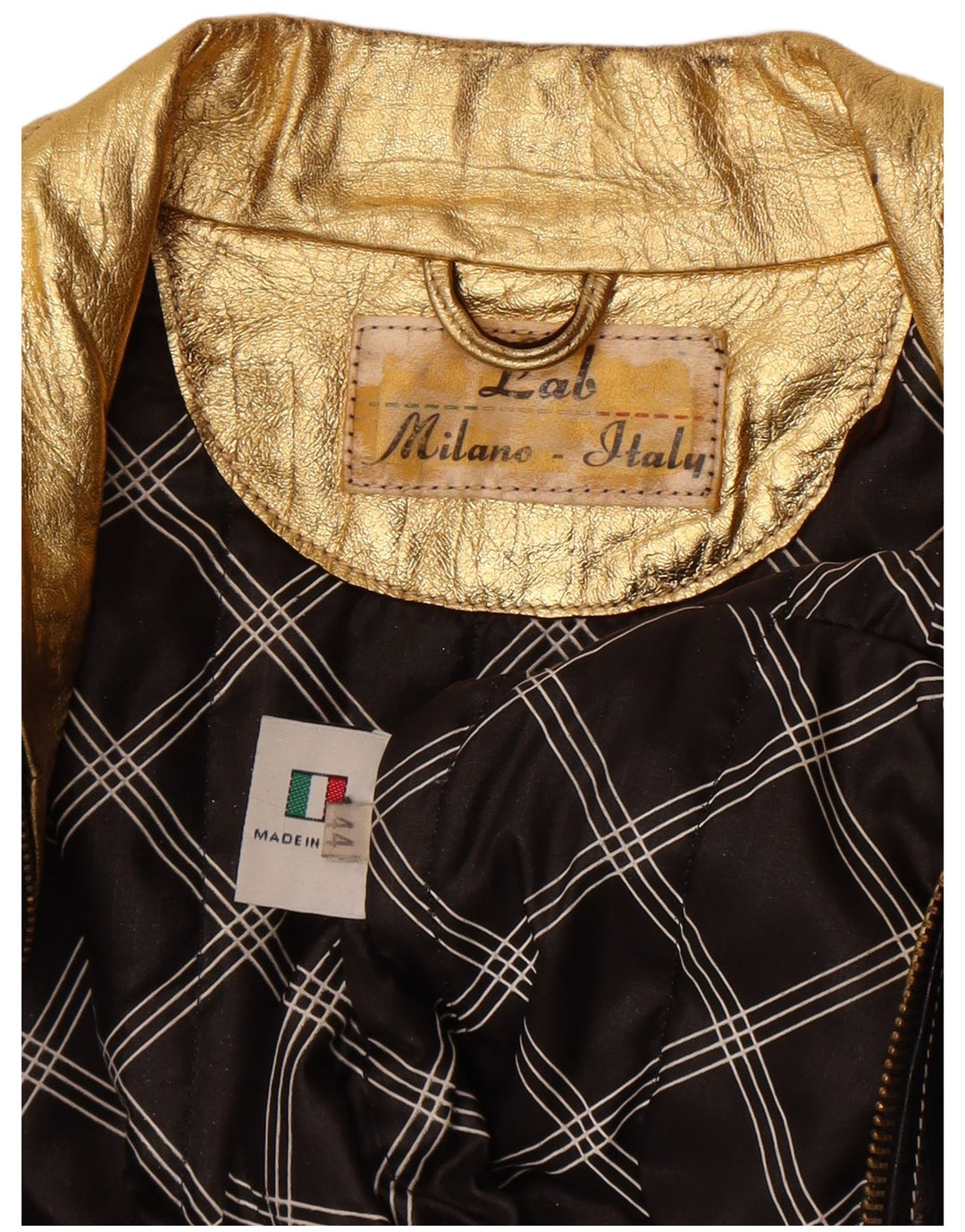 Giacca in pelle da donna vintage IT 44 media in pelle nera