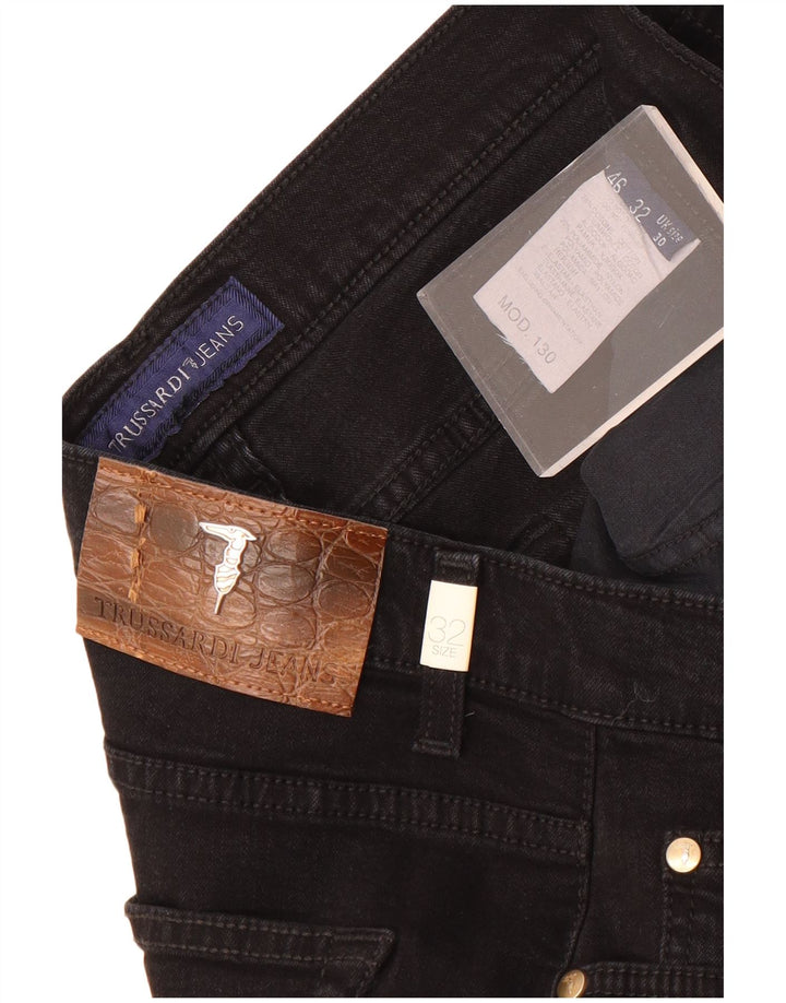 Jeans dritti da uomo Trussardi taglia 30 W30 L29 cotone nero