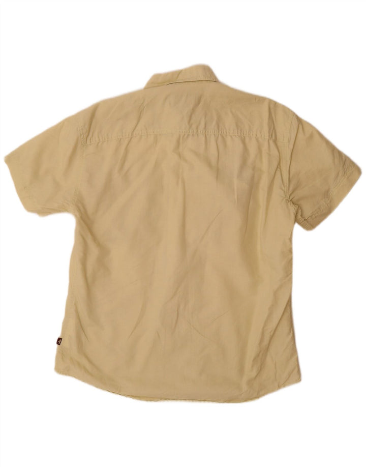 Camicia a maniche corte da uomo Marlboro Classics grande gialla