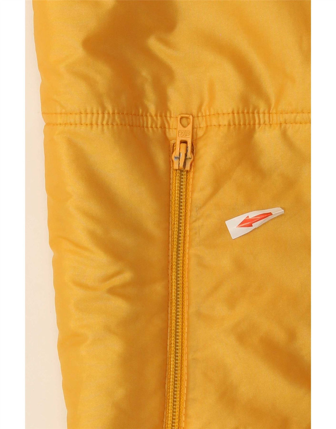 Gilet Vintage da Donna IT 46 Large Giallo Floreale in Poliammide