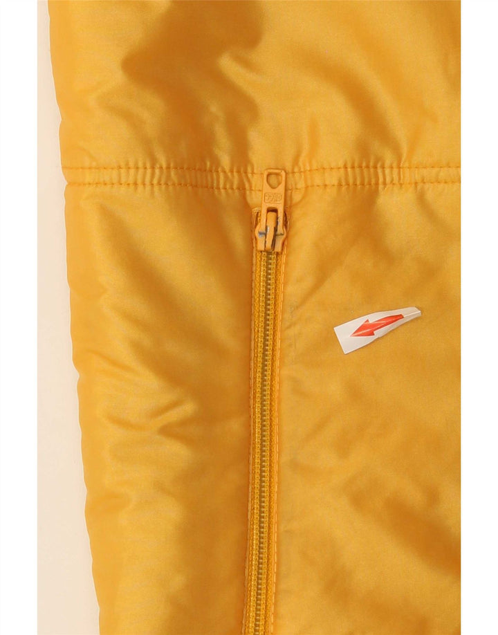 Gilet Vintage da Donna IT 46 Large Giallo Floreale in Poliammide