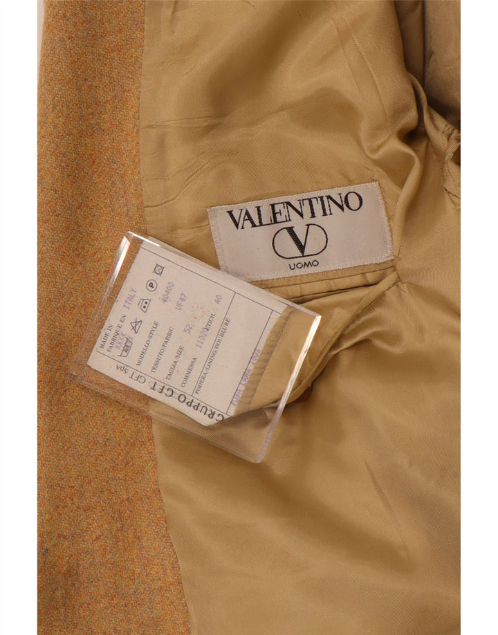 VALENTINO Giacca Blazer 2 Bottoni Uomo IT 52 XL Beige Lana Vergine