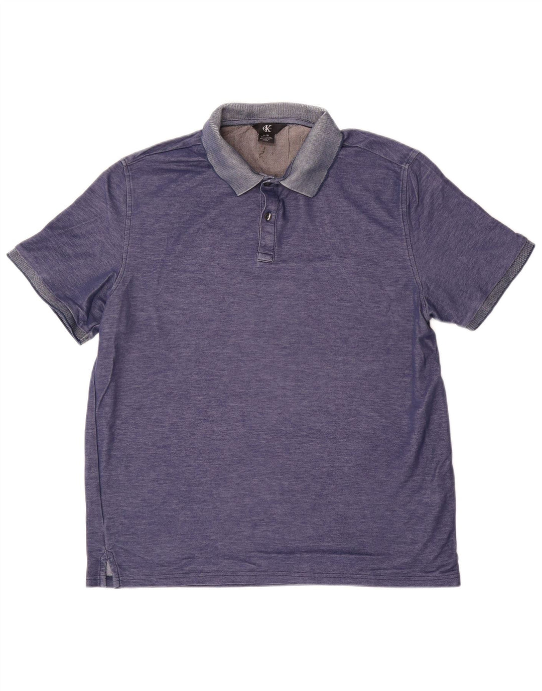 CALVIN KLEIN Polo Uomo Large Blu Cotone