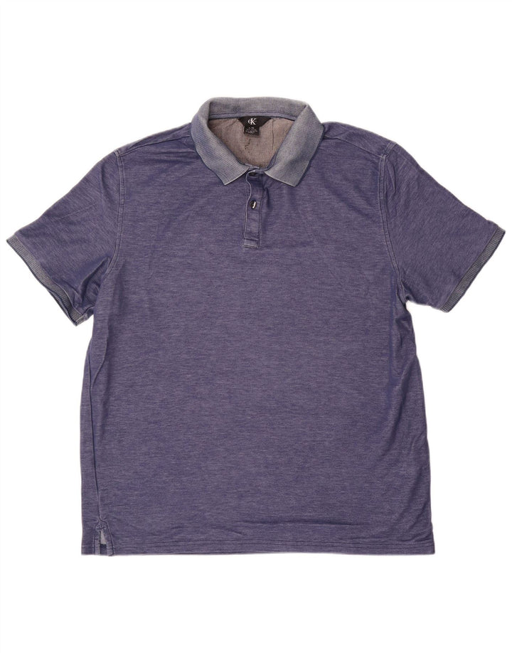 CALVIN KLEIN Polo Uomo Large Blu Cotone