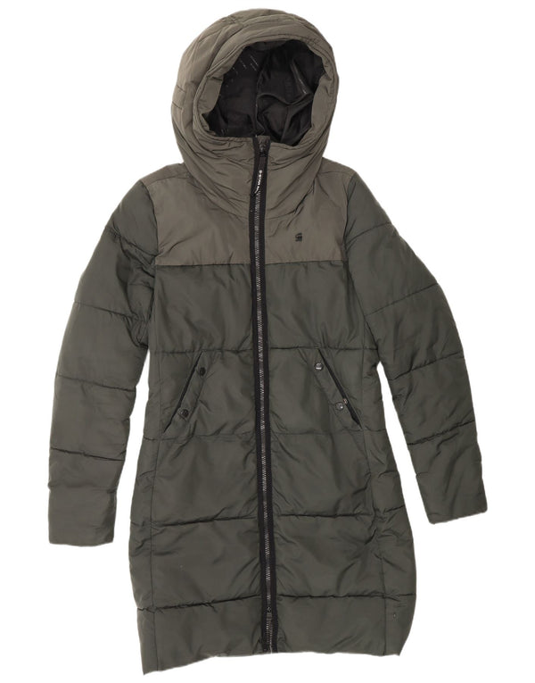 Cappotto imbottito con cappuccio da donna G-STAR UK 10 Small Verde Colourblock Poliestere