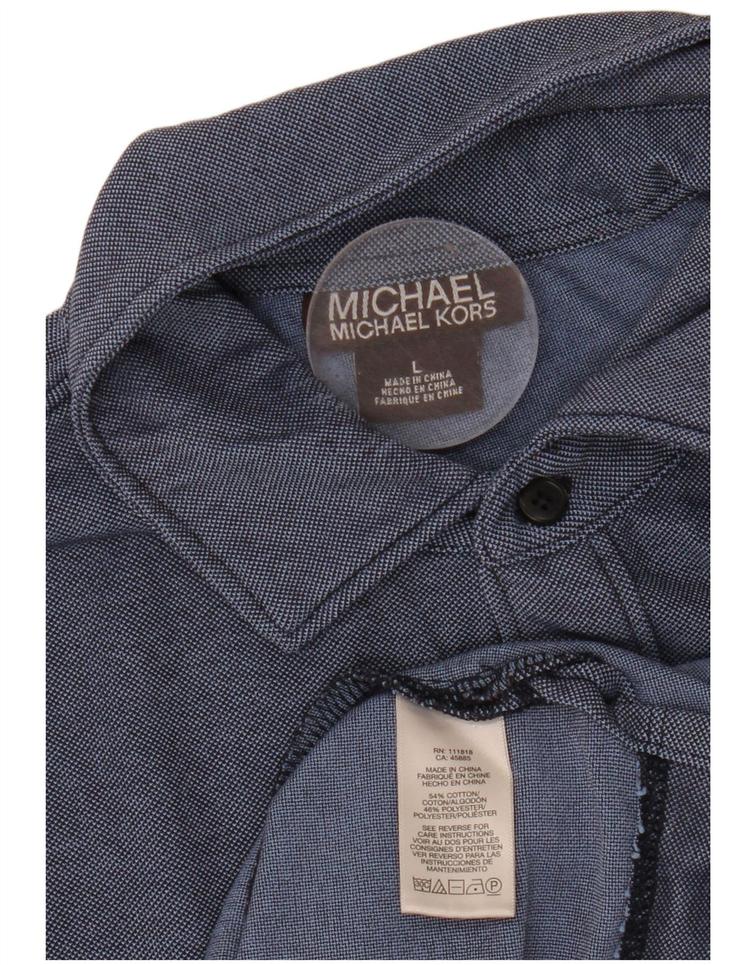Polo da uomo MICHAEL KORS grande in cotone blu navy