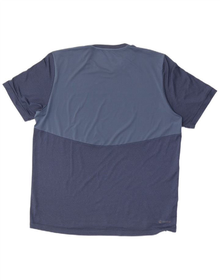 Maglietta Adidas Aeroready da uomo grande blu
