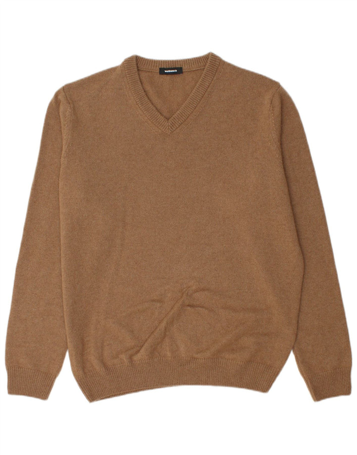 Maglione da uomo con scollo a V Walbusch IT 52 Large Marrone