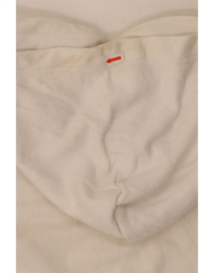Maglione con cappuccio grafico da uomo Champion bianco medio