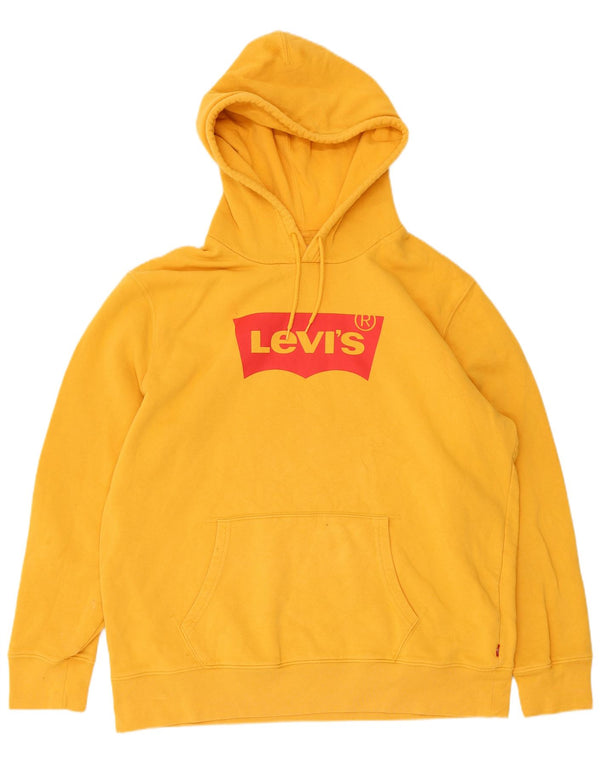 Maglione con cappuccio grafico standard da uomo Levi's grande in cotone giallo