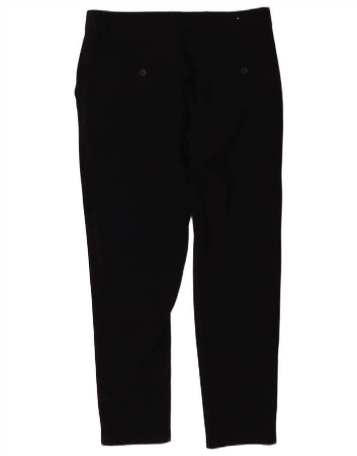 Pantaloni chino slim da uomo Zara EU 42 Large W32 L27 poliestere nero