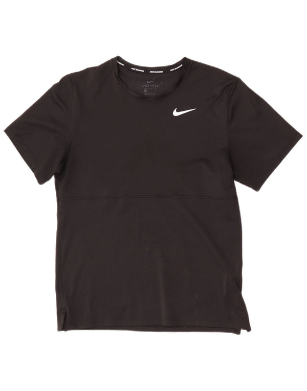T-shirt Nike Dri Fit da donna Top UK 10 Small Nero Poliestere