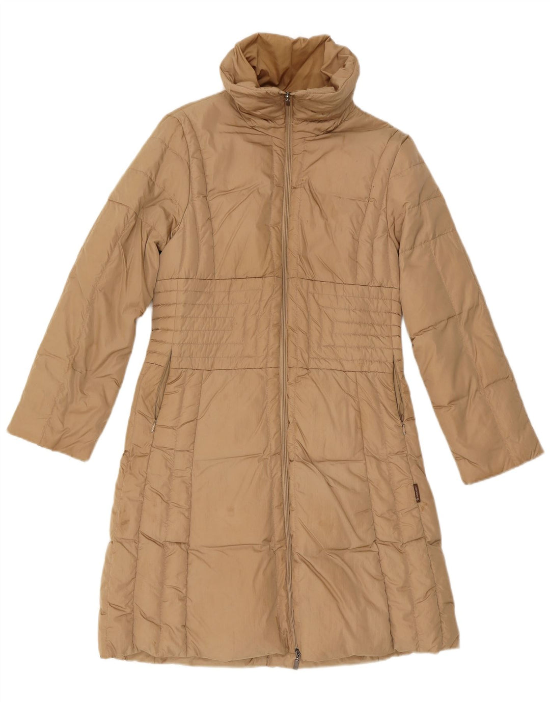 Cappotto imbottito da donna Moncler taglia 2 medio beige in poliammide