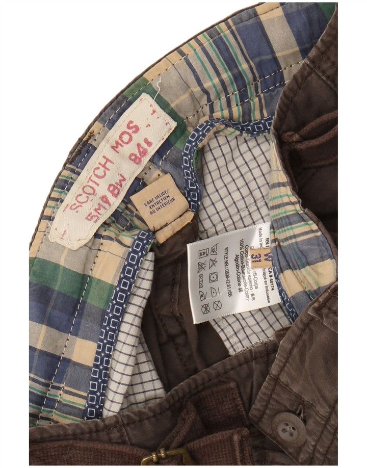 Pantaloncini cargo da uomo Scotch & Soda W31 in cotone marrone medio