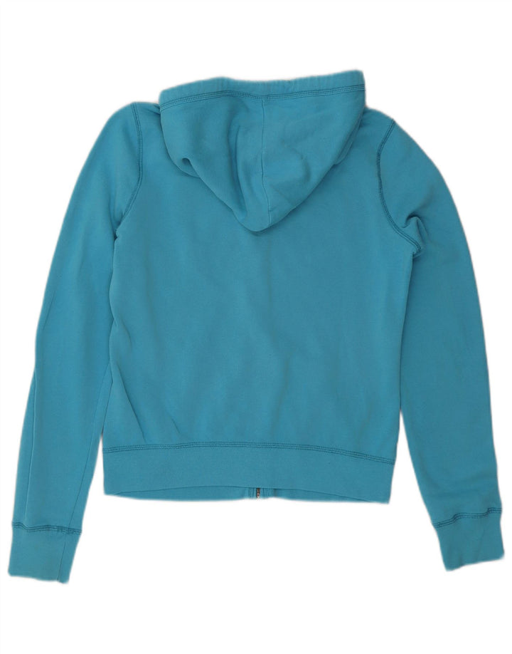 Maglione con cappuccio e zip grafica da donna HOLLISTER UK 14 Cotone blu medio