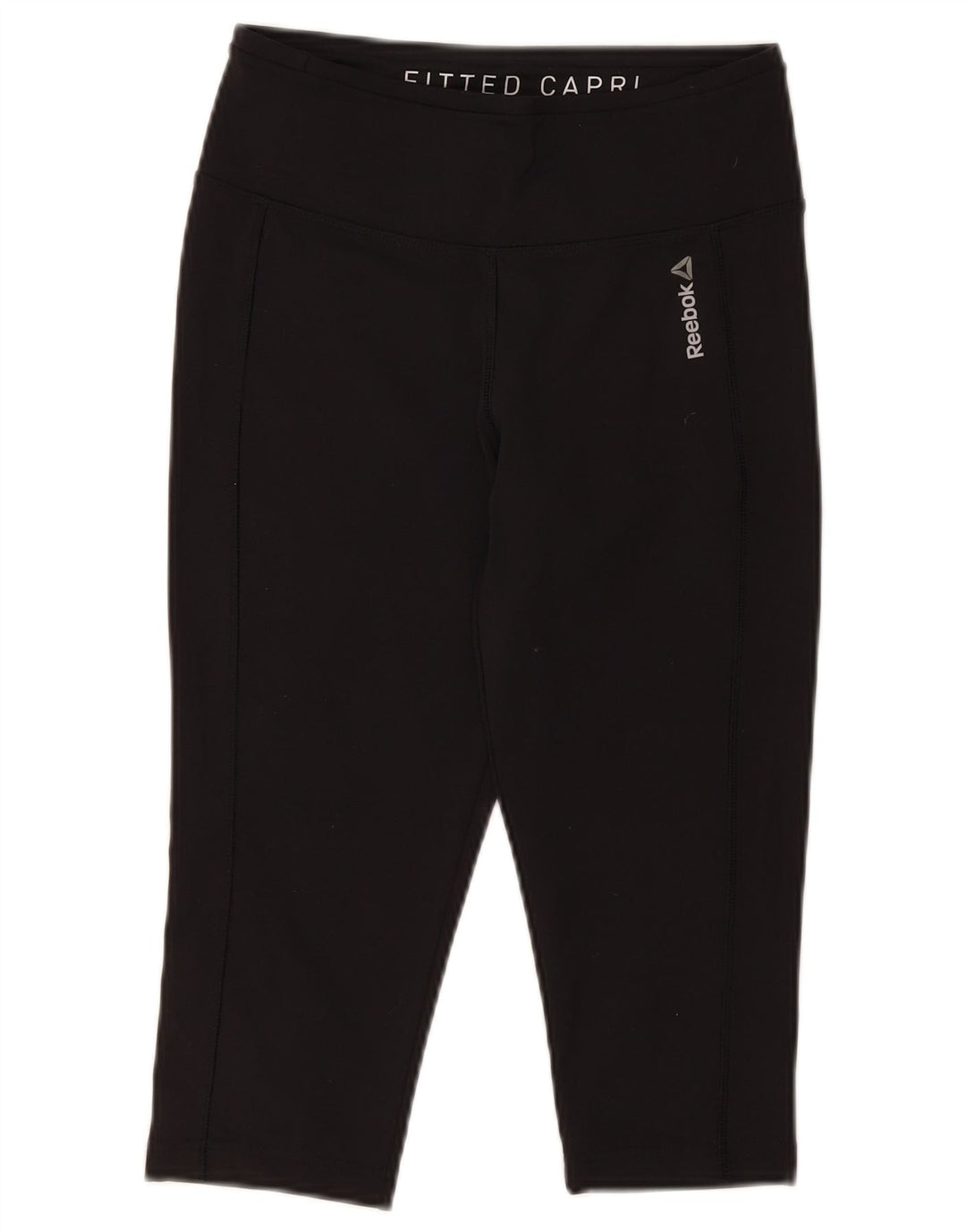 Leggings Reebok Donna Capri UK 8/10 Small Nero Poliestere