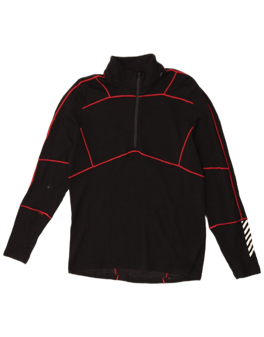 Helly Hansen Top da tuta pullover con zip e collo da uomo, medio nero geometrico
