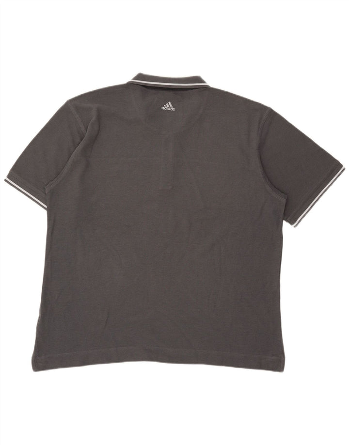 Polo Adidas da uomo XL in cotone grigio