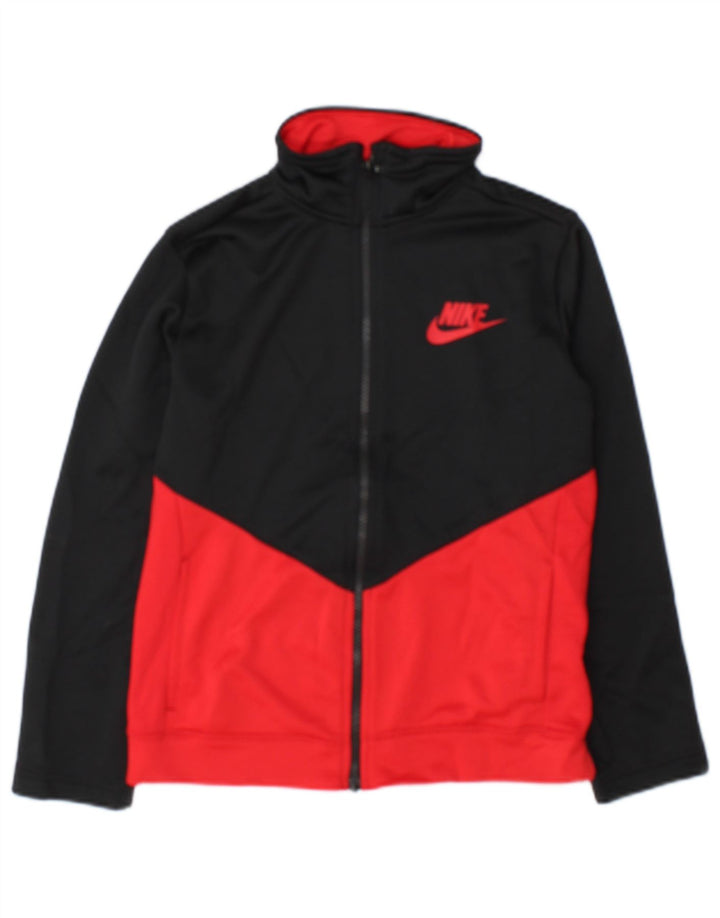 Giacca superiore della tuta da ragazzo Nike 10-11 anni blocco colore nero medio