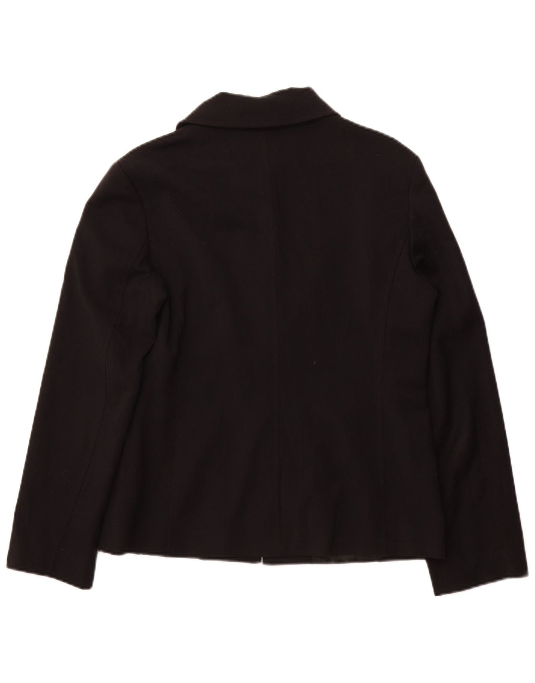 BENETTON Womens Blazer Jacket IT 42 Medium Black Polyester