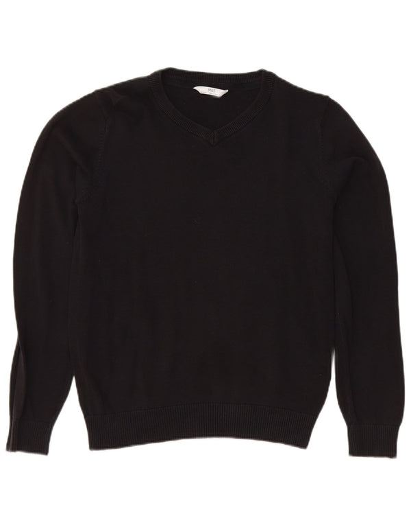 Maglione Marks & Spencer per ragazzi con scollo a V 12-13 anni in cotone nero