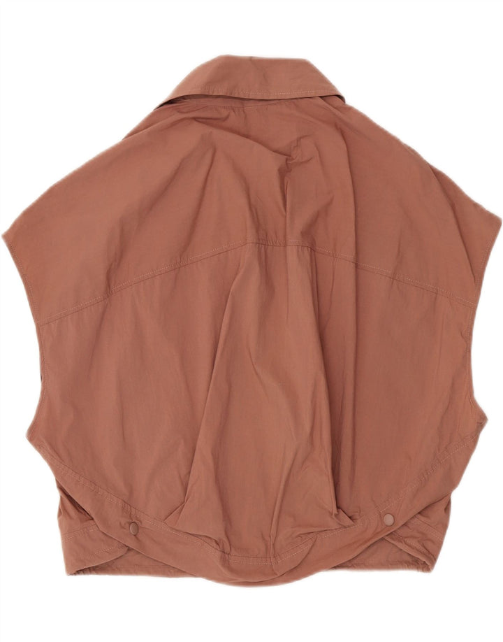 ZARA Womens Oversized Utility Gilet UK 6 XS Brown