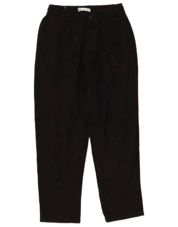 Pantaloni chino affusolati da uomo Zara piccoli W30 L26 poliestere nero
