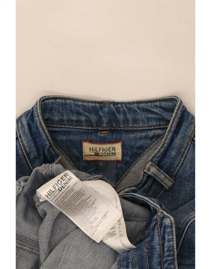 Giacca in denim da donna Tommy Hilfiger UK 14 grande cotone blu