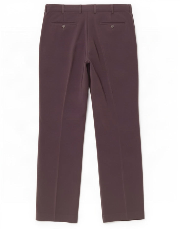 Pantaloni da abito dritti da uomo Farah W34 L32 poliestere grigio