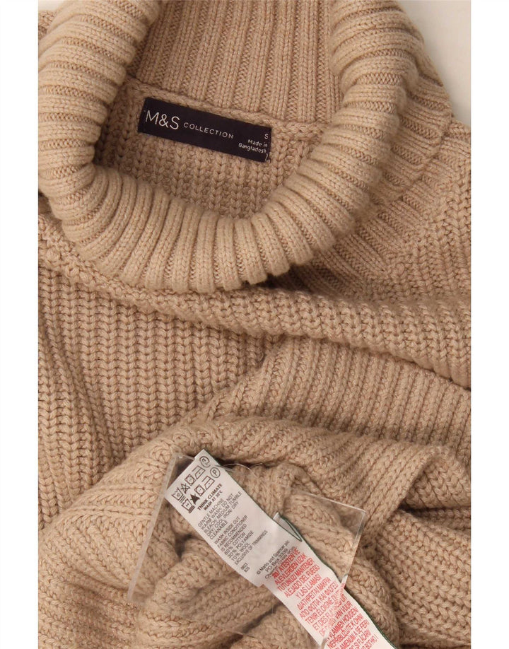 Canotta oversize da donna Marks & Spencer a lunga linea UK 10 piccola Beige