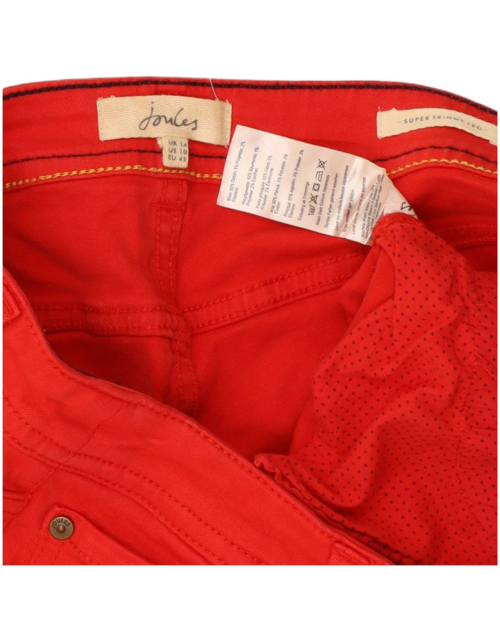 Pantaloncini di jeans Bermuda da donna Joules UK 14 medi W30 cotone rosso