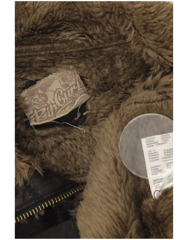 Giacca Sherpa da uomo con zip Rip Curl UK 36 Small Poliestere nero tie-dye