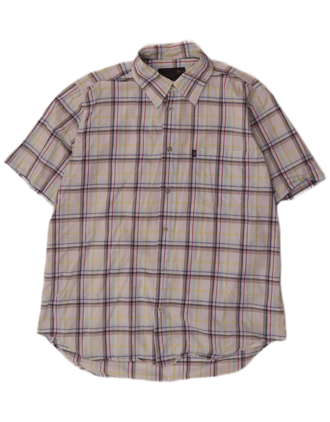 Camicia a maniche corte da uomo Marlboro Classics, cotone a quadri multicolore grande
