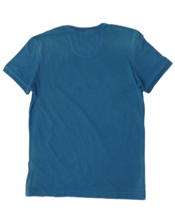 T-shirt grafica da uomo Sisley Top piccola in cotone blu