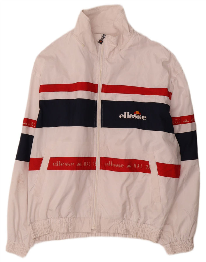 Giacca da ginnastica grafica da uomo Ellesse, grande, colore bianco