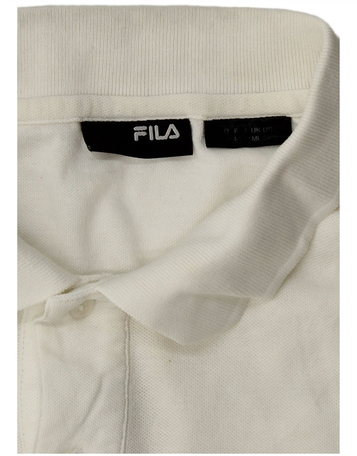 Polo da uomo Fila bianca media