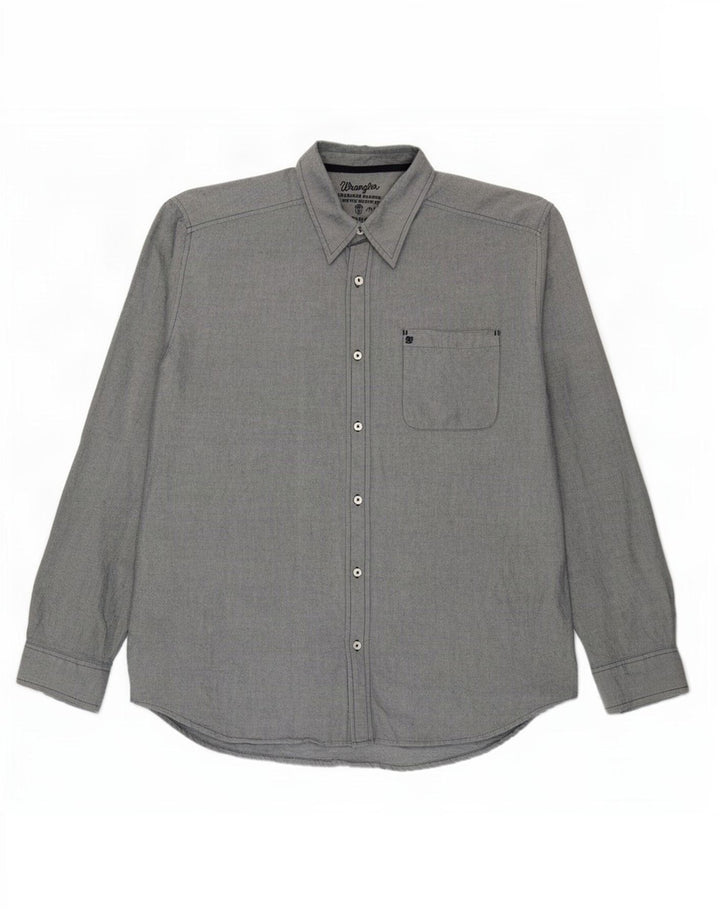 Camicia da uomo Wrangler XL in cotone grigio