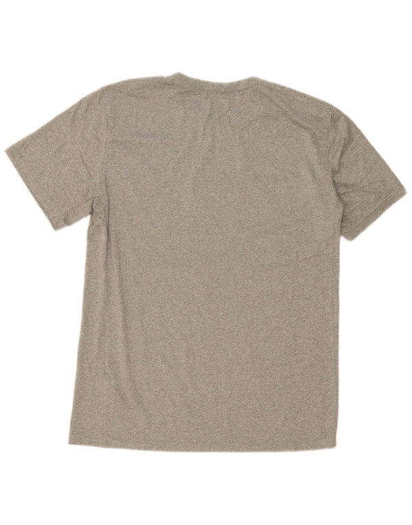 T-shirt grafica Nike Dri Fit da uomo in poliestere grigio medio
