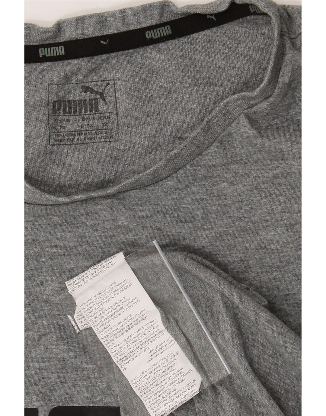 PUMA Mens Graphic T-Shirt Top XL Grey Cotton Vintage Puma and Second-Hand Puma from Messina Hembry 