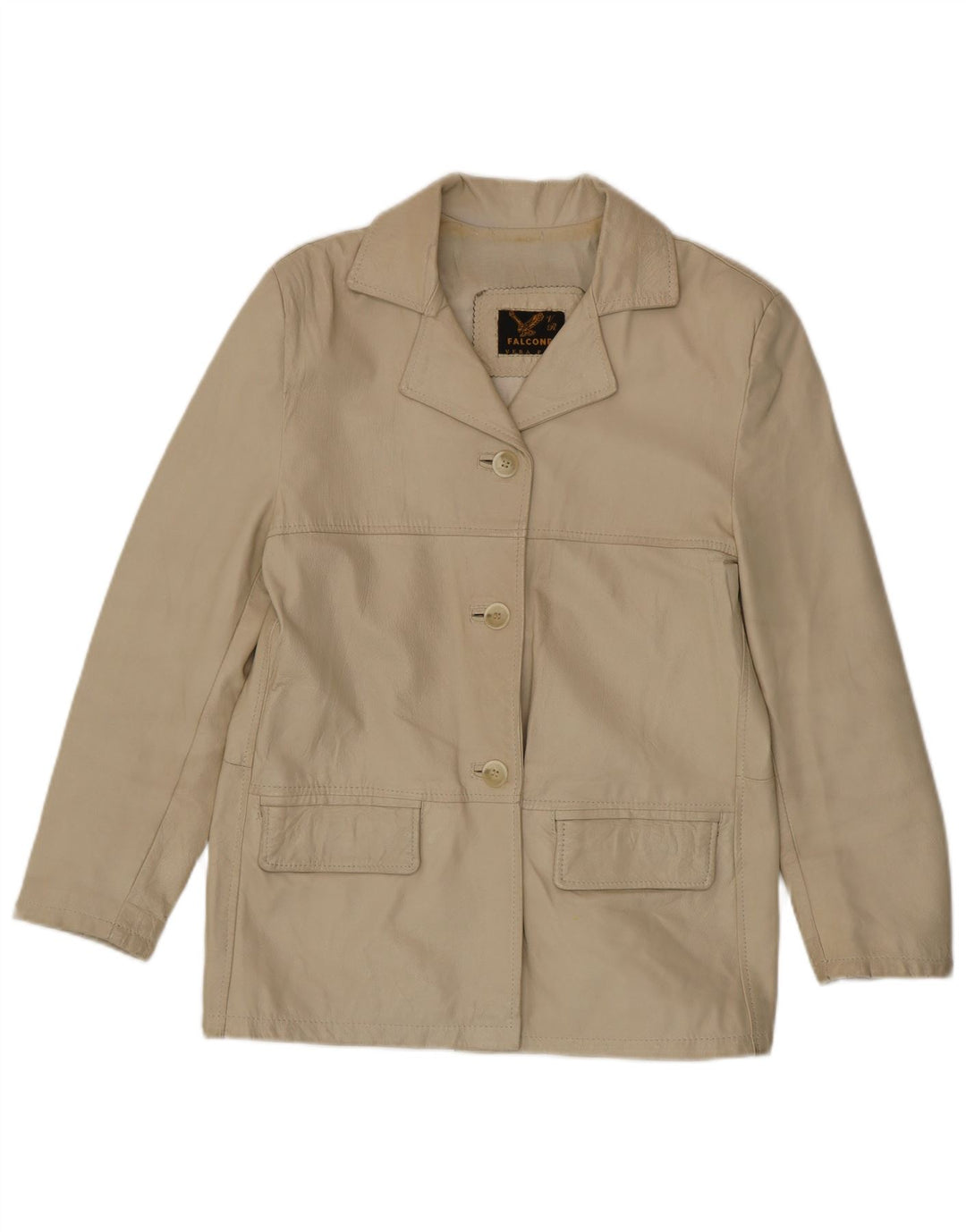 Giacca blazer a 3 bottoni da donna Falconpel IT 44 medio bianco sporco