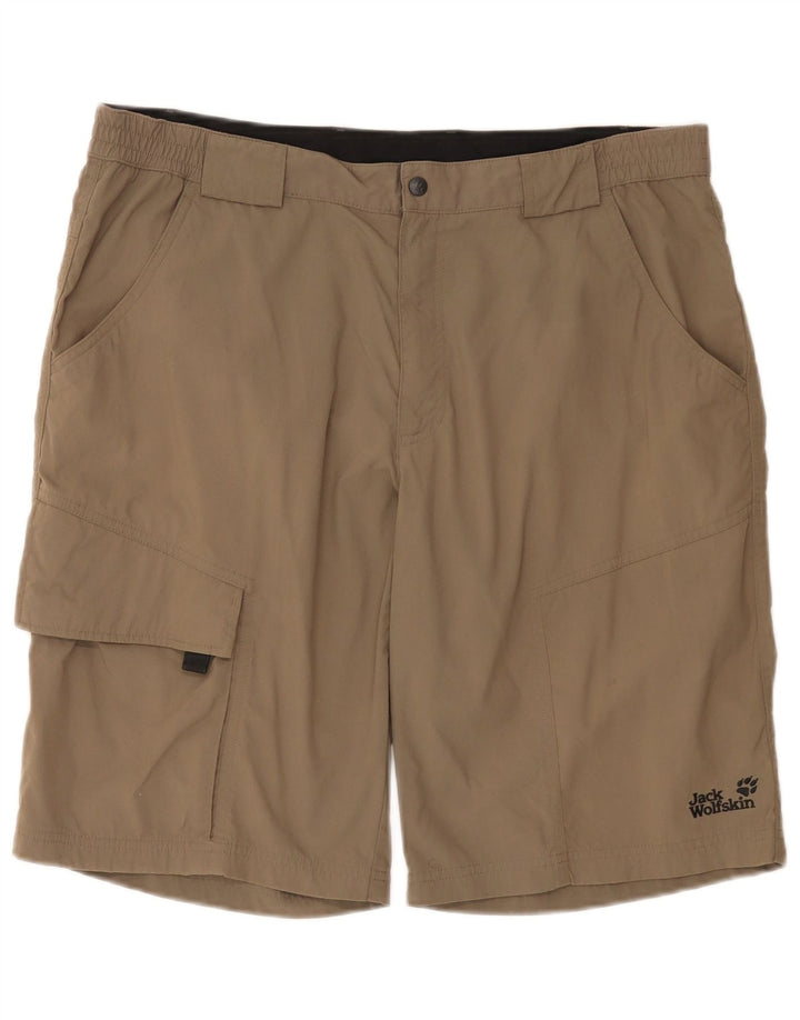 Pantaloncini cargo da uomo Jack Wolfskin W37 Large Marrone Poliammide