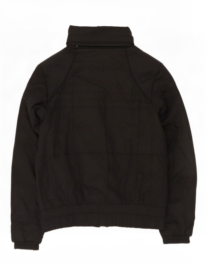 Giacca imbottita con cappuccio Nike da donna UK 10/12 medio poliestere nero
